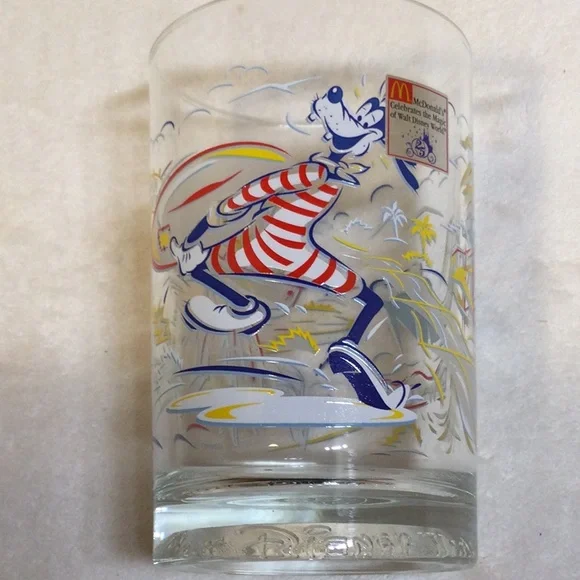 DISNEY McDonalds Anniversary Glasses 4 Count Vintage Mickey Goofy Donald Duck - Picture 13 of 16